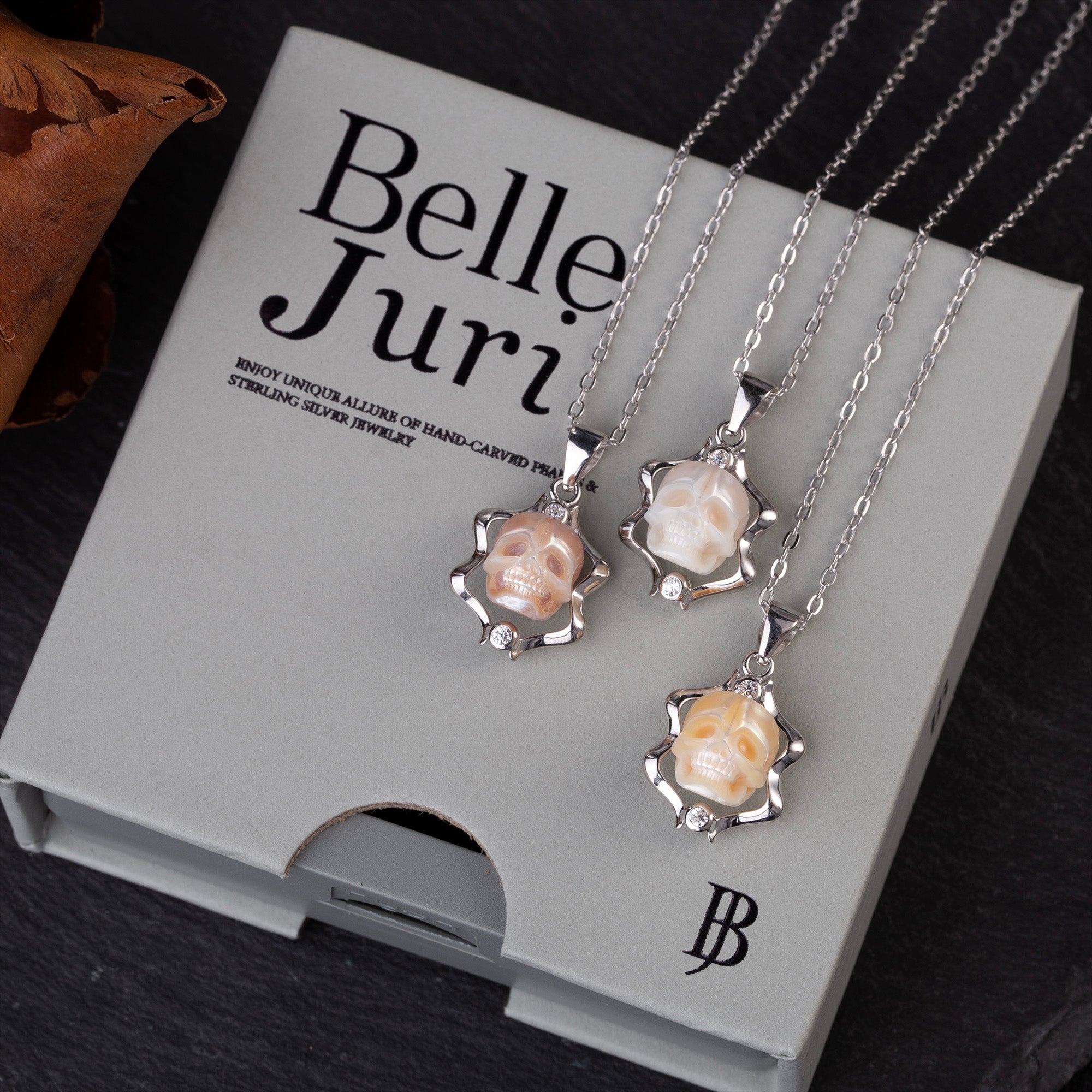 12 Zodiac Signs Astrology Pearl Skull Gemini Necklace