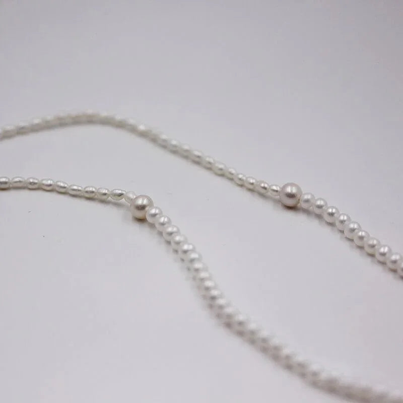 Belle Juri Real Pearl Carved Skull Necklace