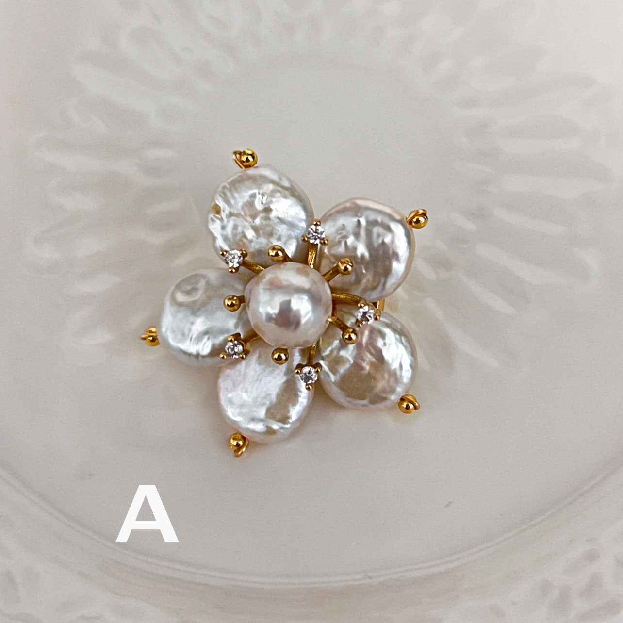 Aurora Flower Baroque Pearl Brooch