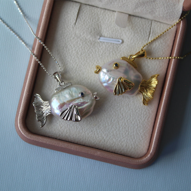 Baroque Pearl Whale Necklace