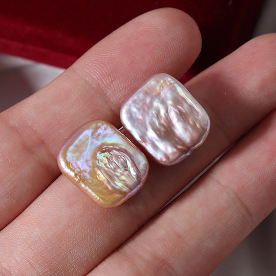 Baroque Square Pearl Earrings