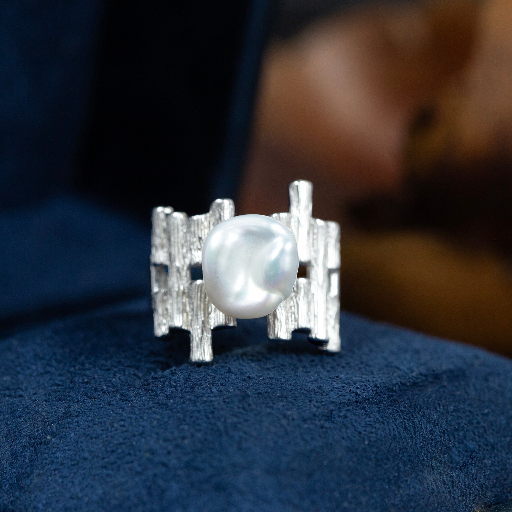 Black Tahitian Pearl Branch Ring