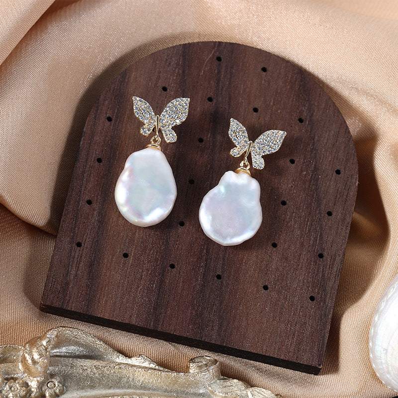 Butterfly Baroque Pearl Earrings