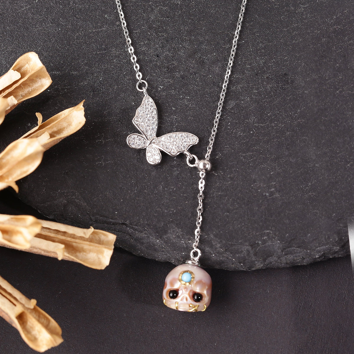 Collana del cranio perla del digata albero di Natale