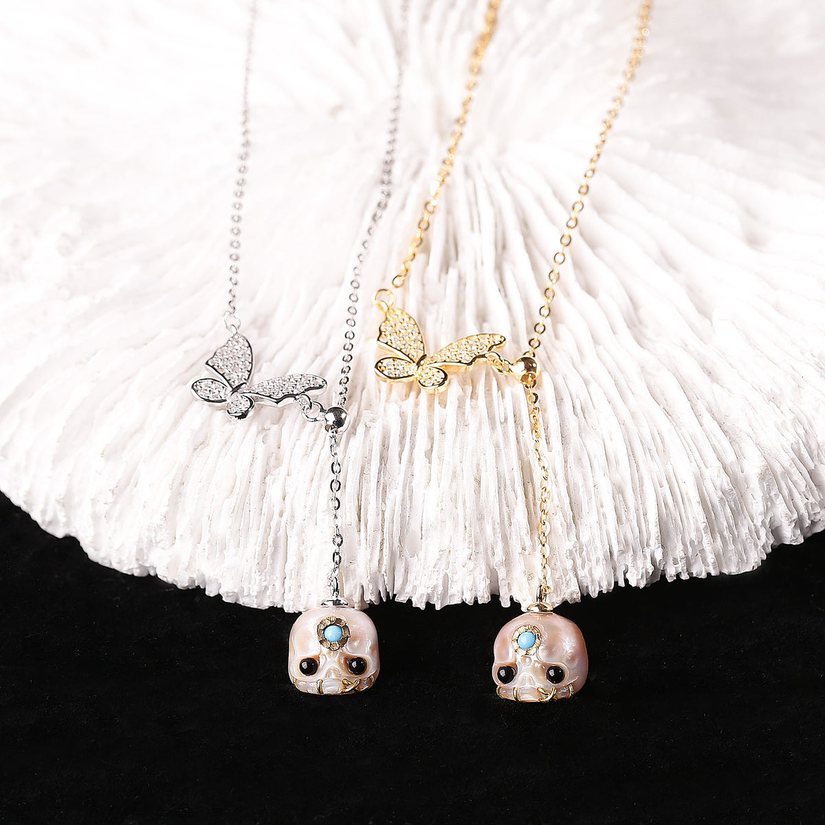 Collana del cranio perla del digata albero di Natale