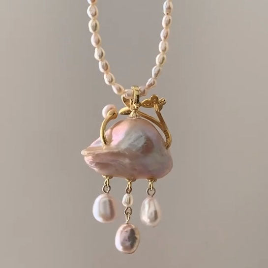 Cloud-Inspired Baroque Pearl Necklace
