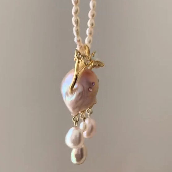 Cloud-Inspired Baroque Pearl Necklace