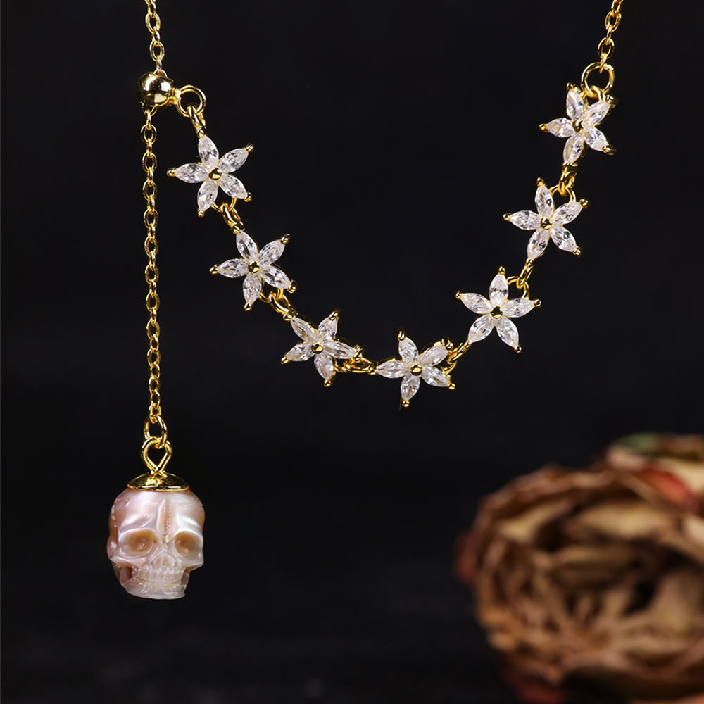 Crana cing oro del cranio perla delicata