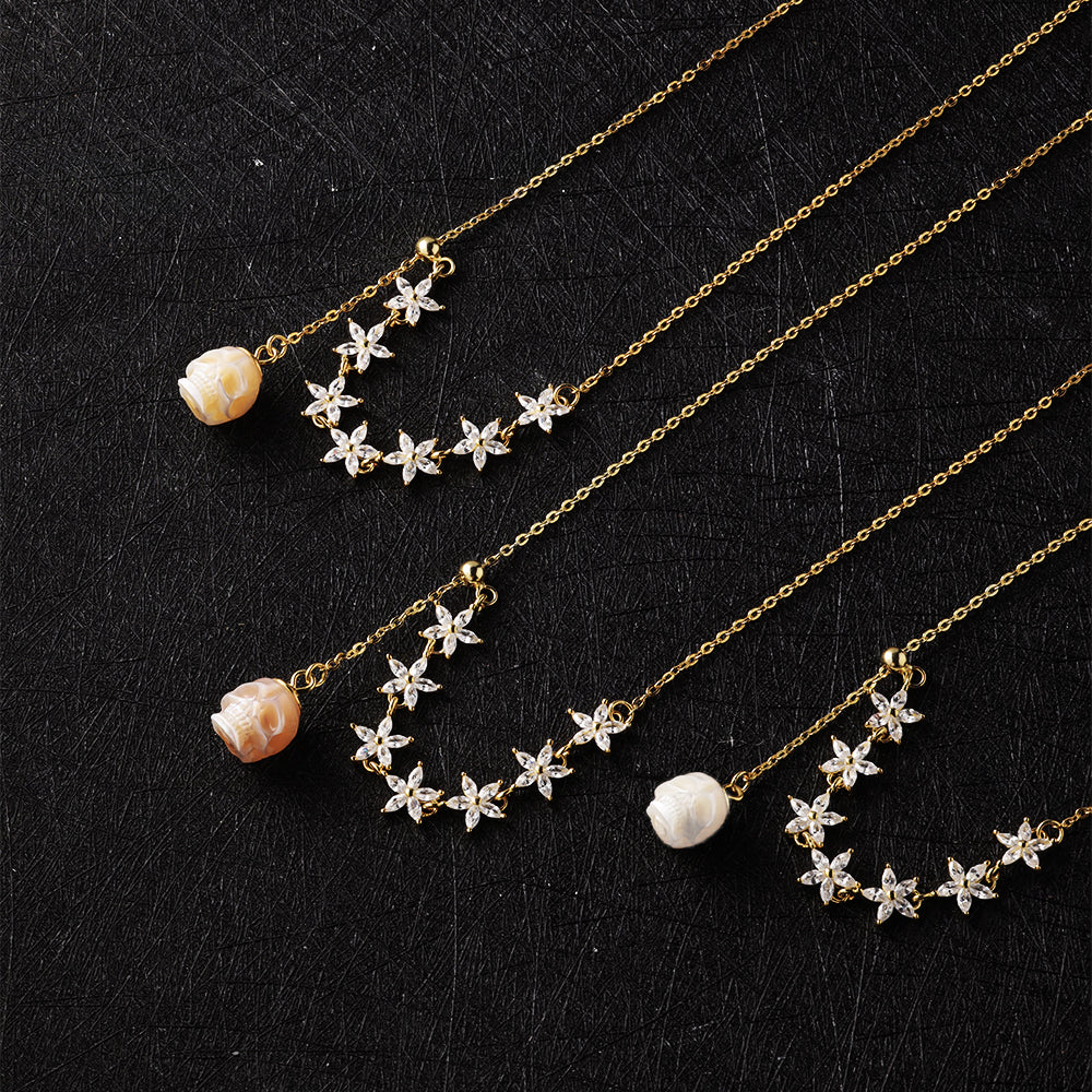 Crana cing oro del cranio perla delicata