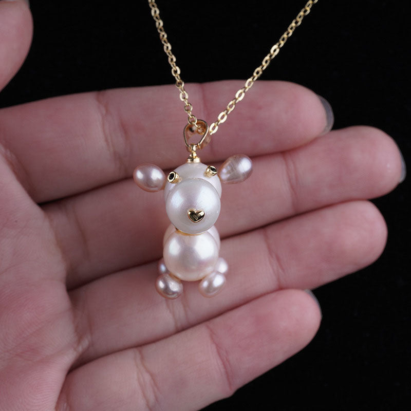 Dog Baroque Pearl Necklace