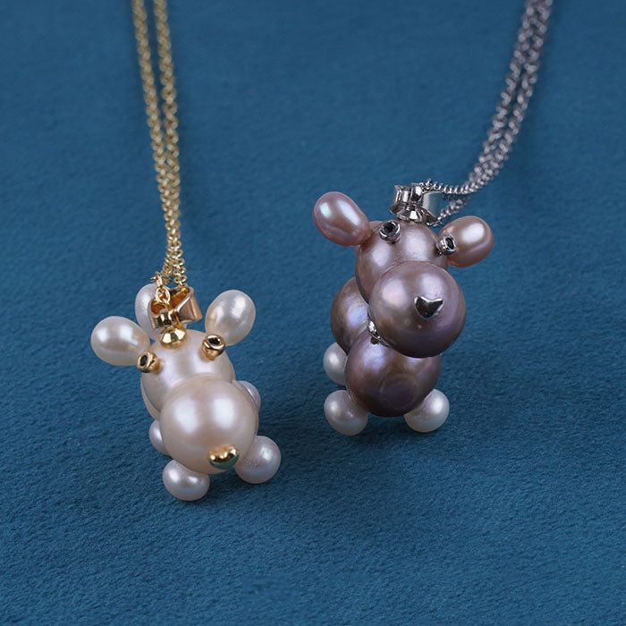 Dog Baroque Pearl Necklace