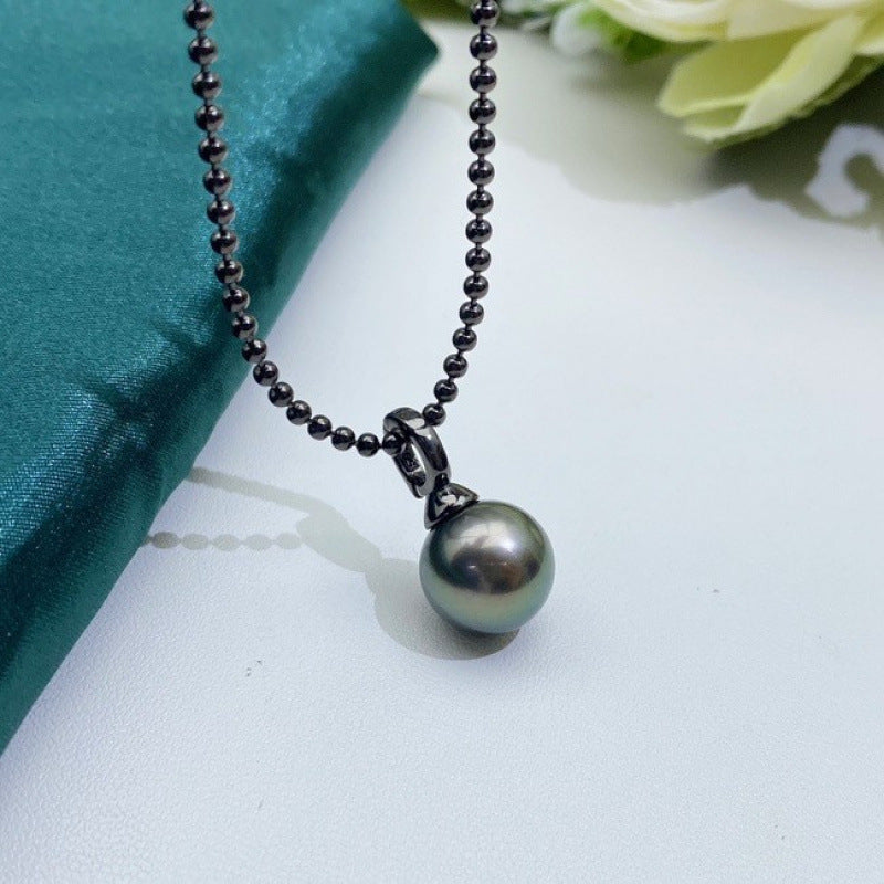 Elegant Black Tahitian Pearl Necklace