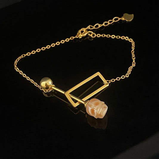 Belle Juri Galaxy Love Pearl Skull Bracelet