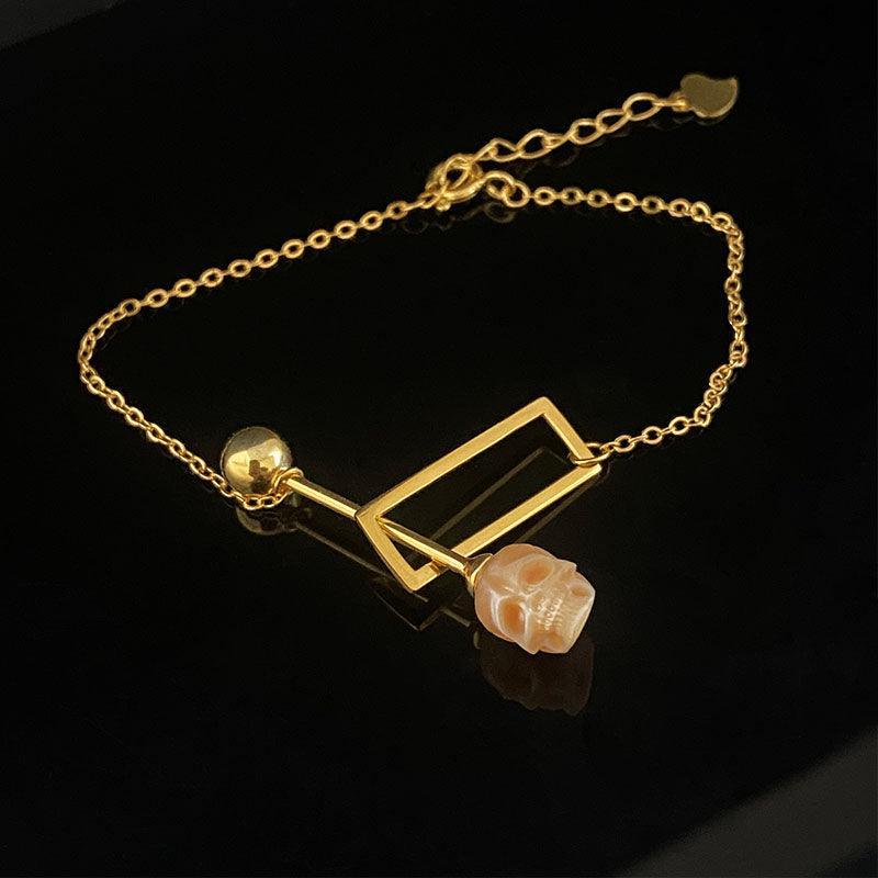 Belle Juri Galaxy Love Pearl Skull Bracelet
