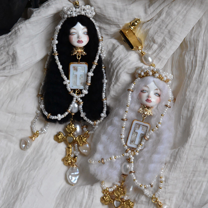 Handcrafted Vintage Baroque Salome Doll Earrings