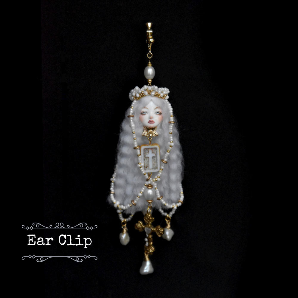 Handcrafted Vintage Baroque Salome Doll Earrings