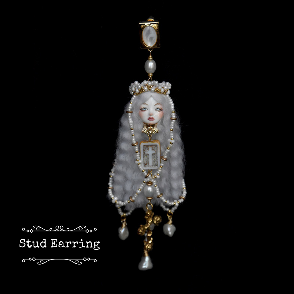 Handcrafted Vintage Baroque Salome Doll Earrings