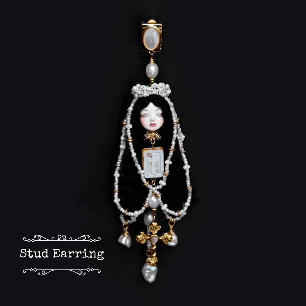 Handcrafted Vintage Baroque Salome Doll Earrings