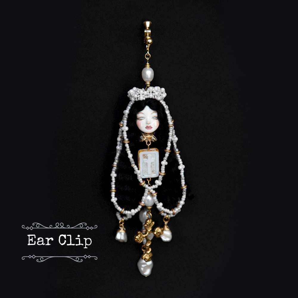 Handcrafted Vintage Baroque Salome Doll Earrings