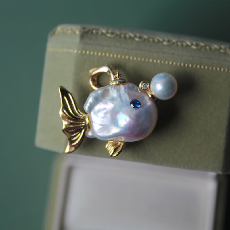 Handcrafted Whale Baroque Pearl Necklace