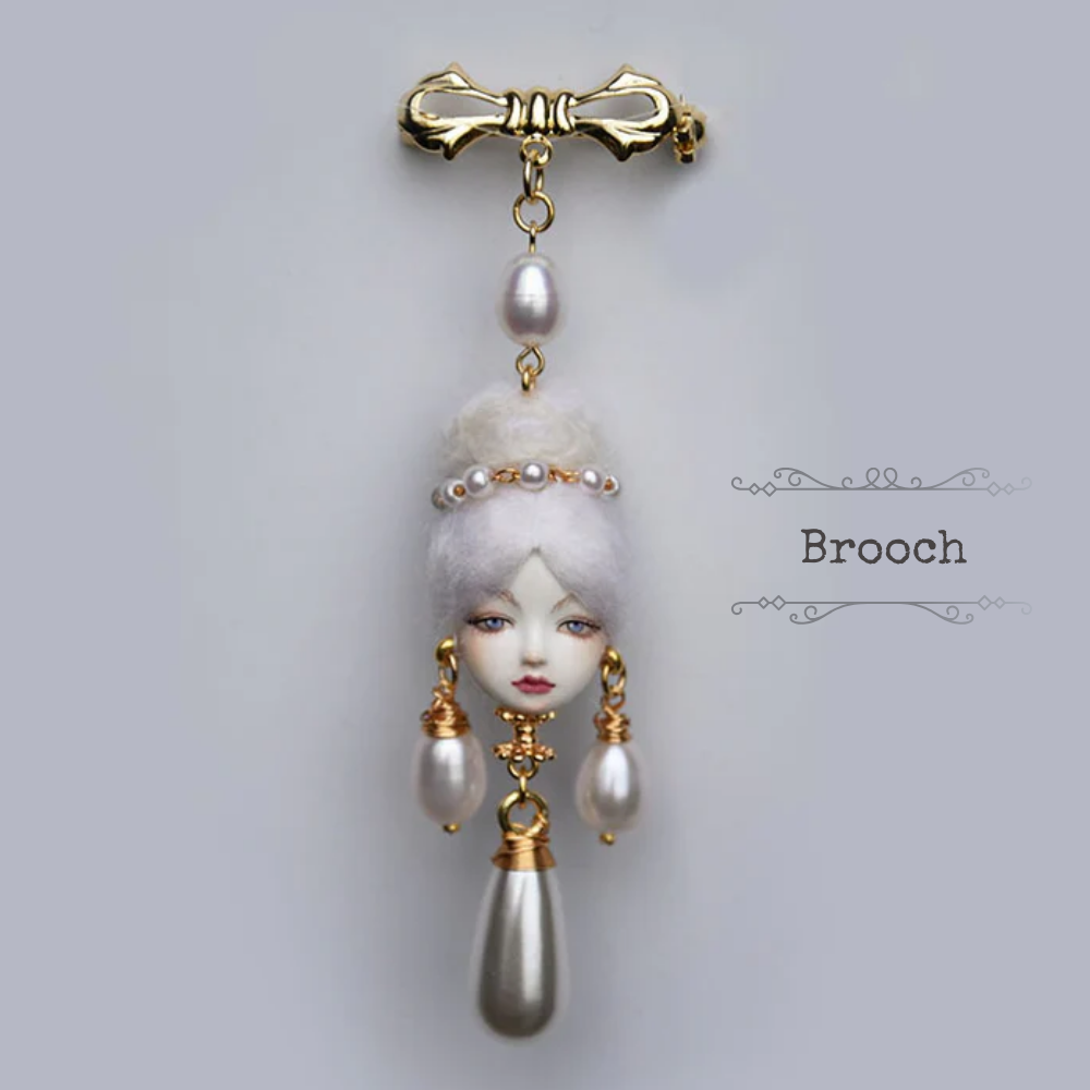 Handcrafted Baroque Doll Pearl Earrings