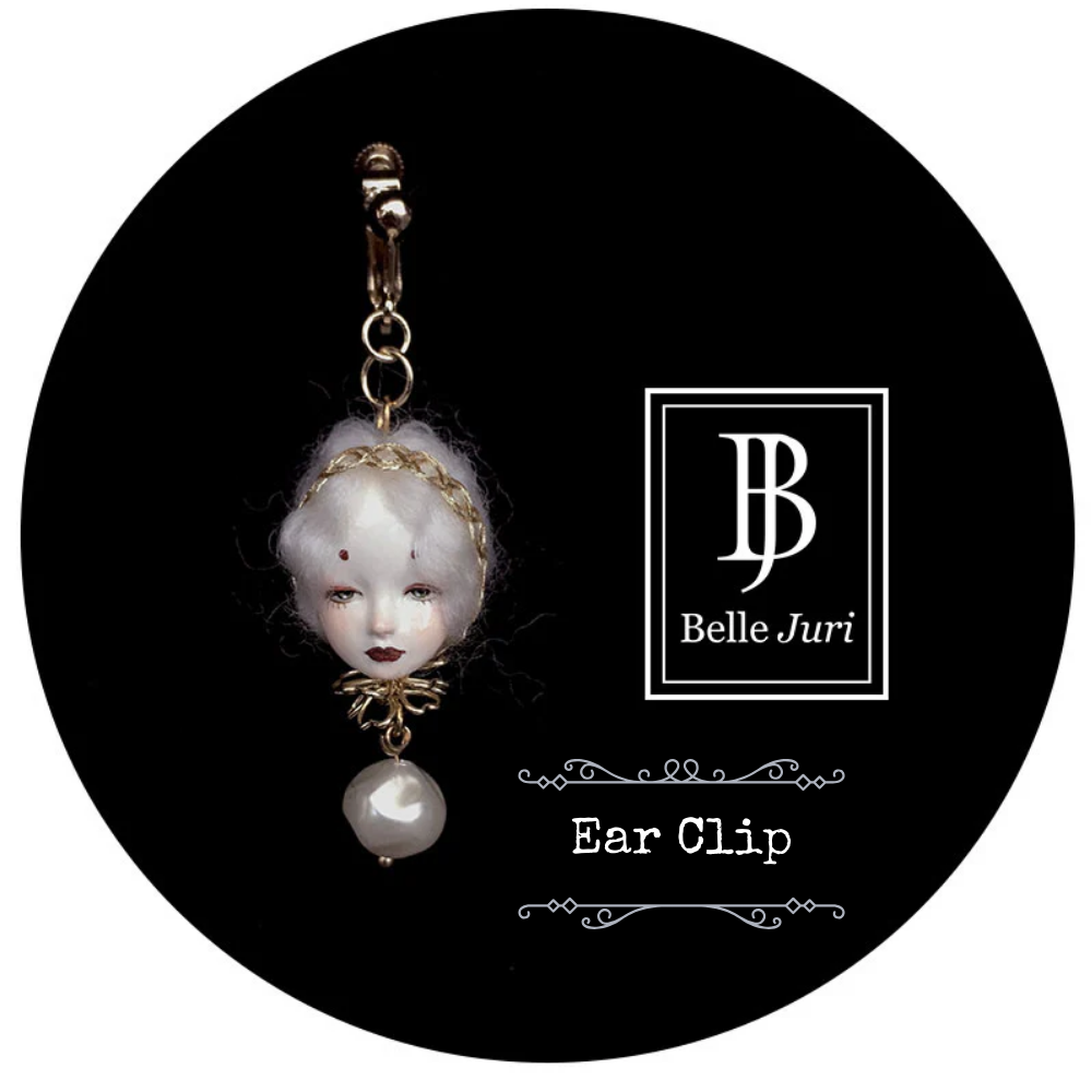 Handcrafted Wool Felt Vintage Doll Earrings