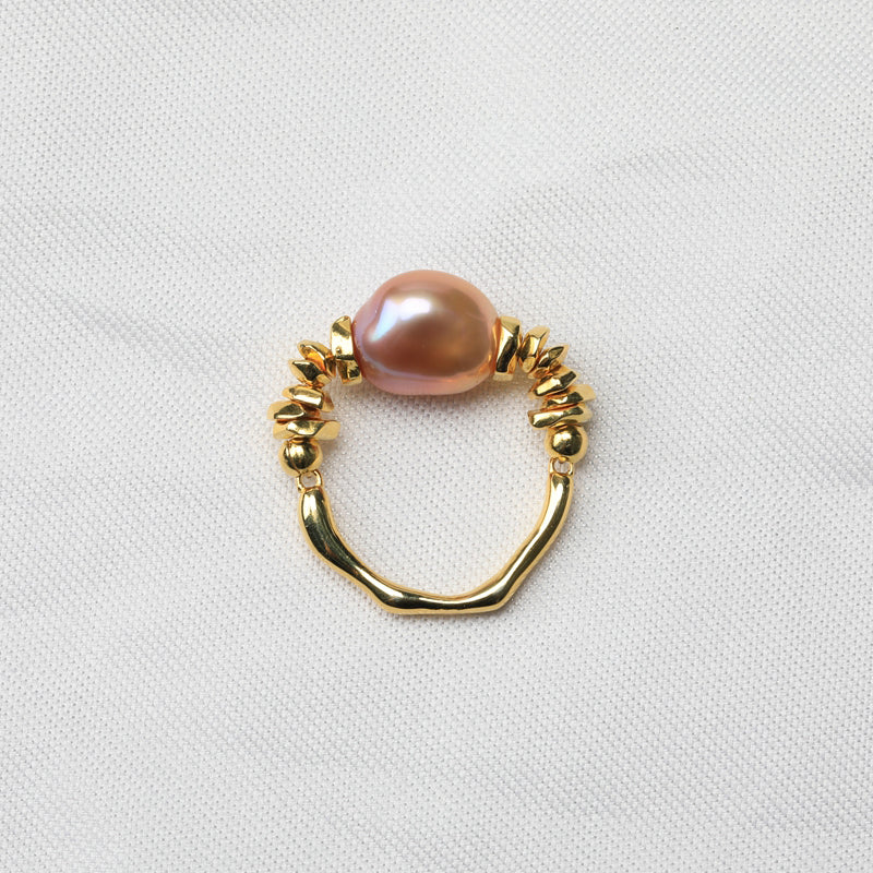 Handmade Baroque Keshi Pearl Ring