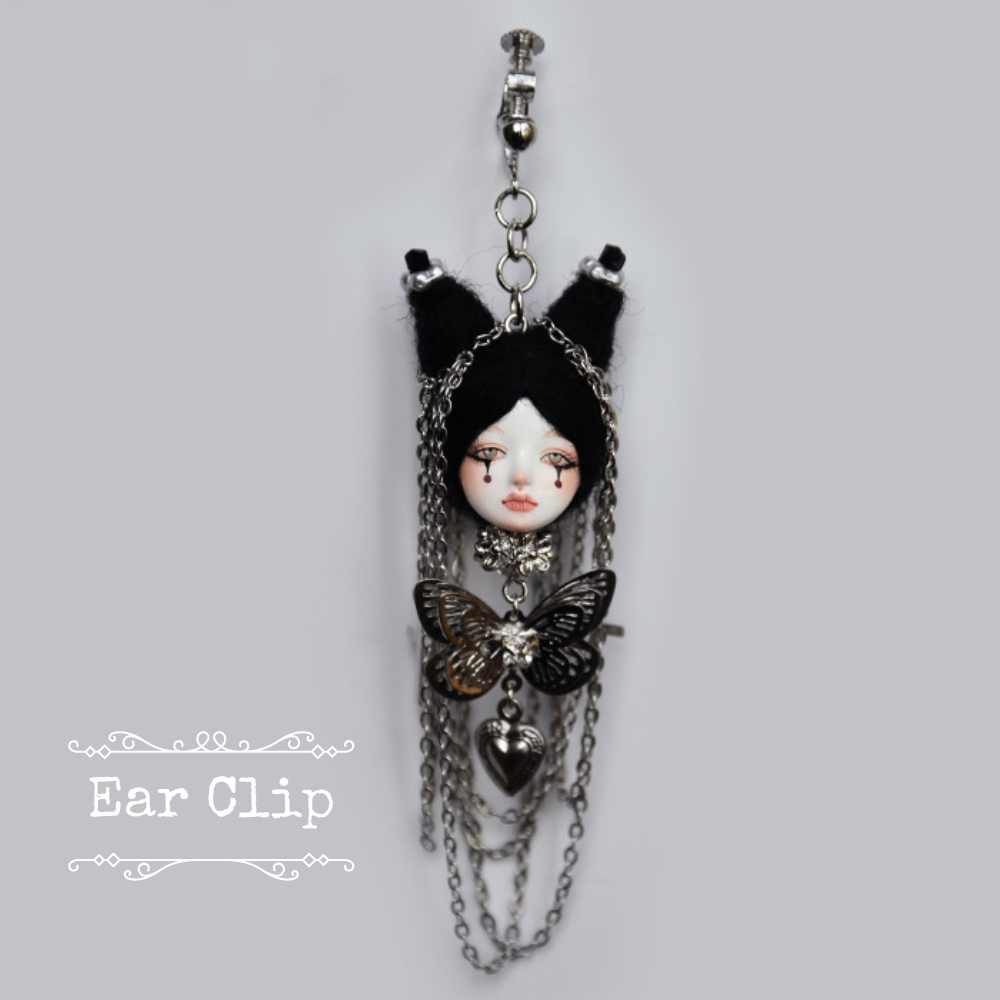 Handmade Long Tassel Chain Doll Earrings