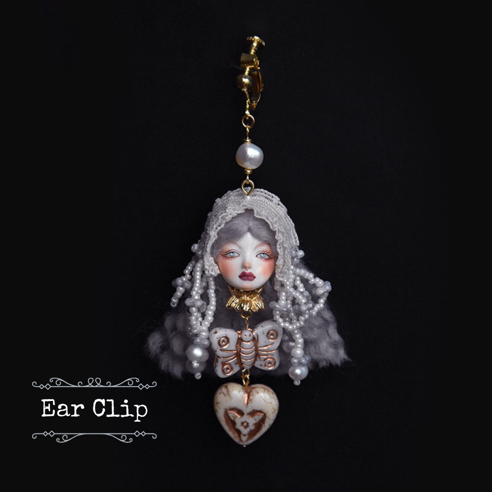 Handmade Vintage Lolita Doll Earrings