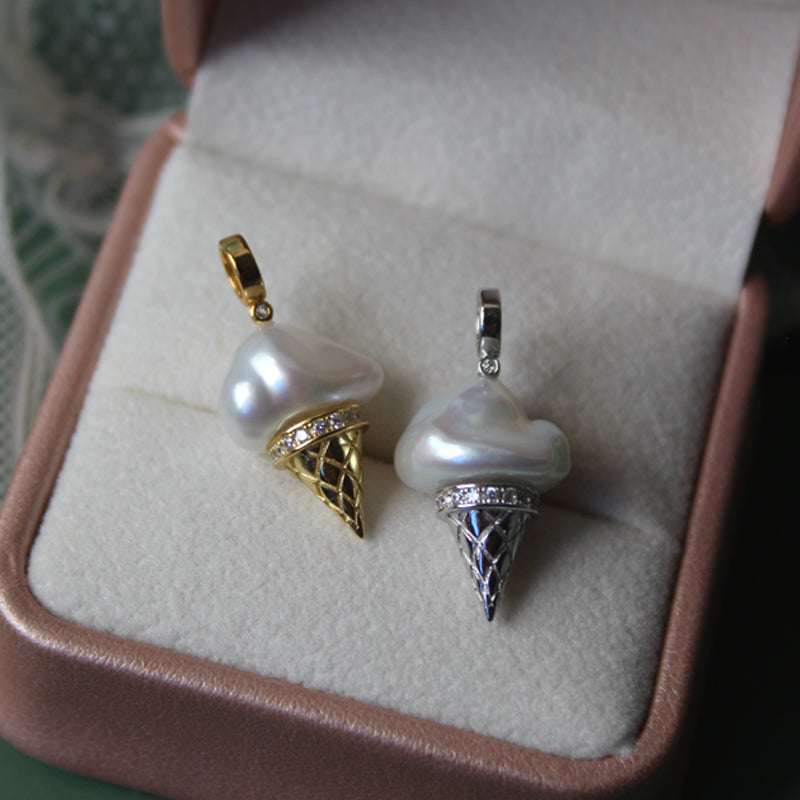 Ice Cream Baroque Pearl Necklace