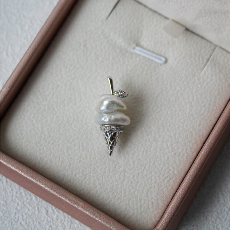 Ice Cream Cone Baroque Pearl Necklace