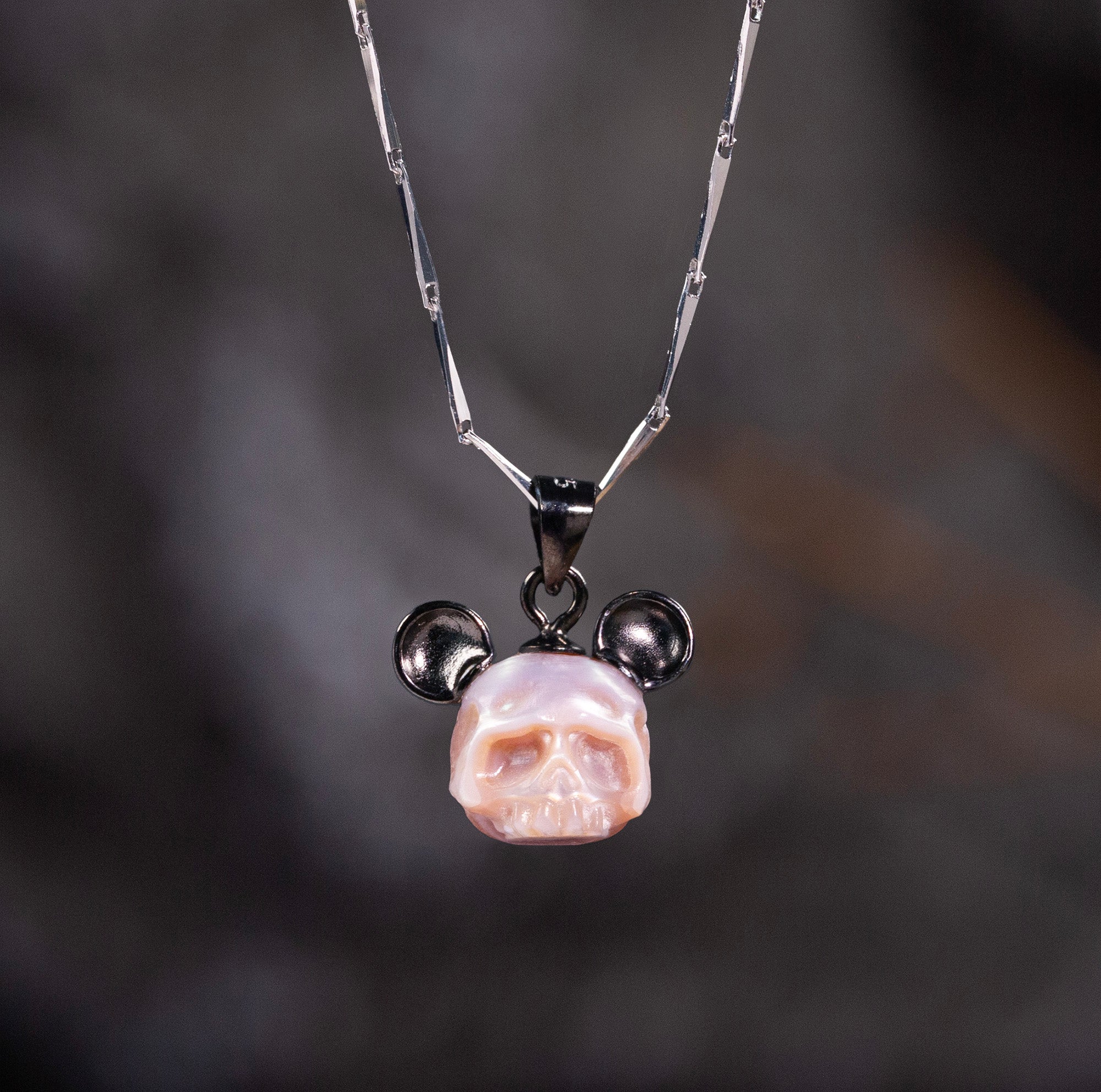 Mickey Mouse Pearls Cranium Necklace