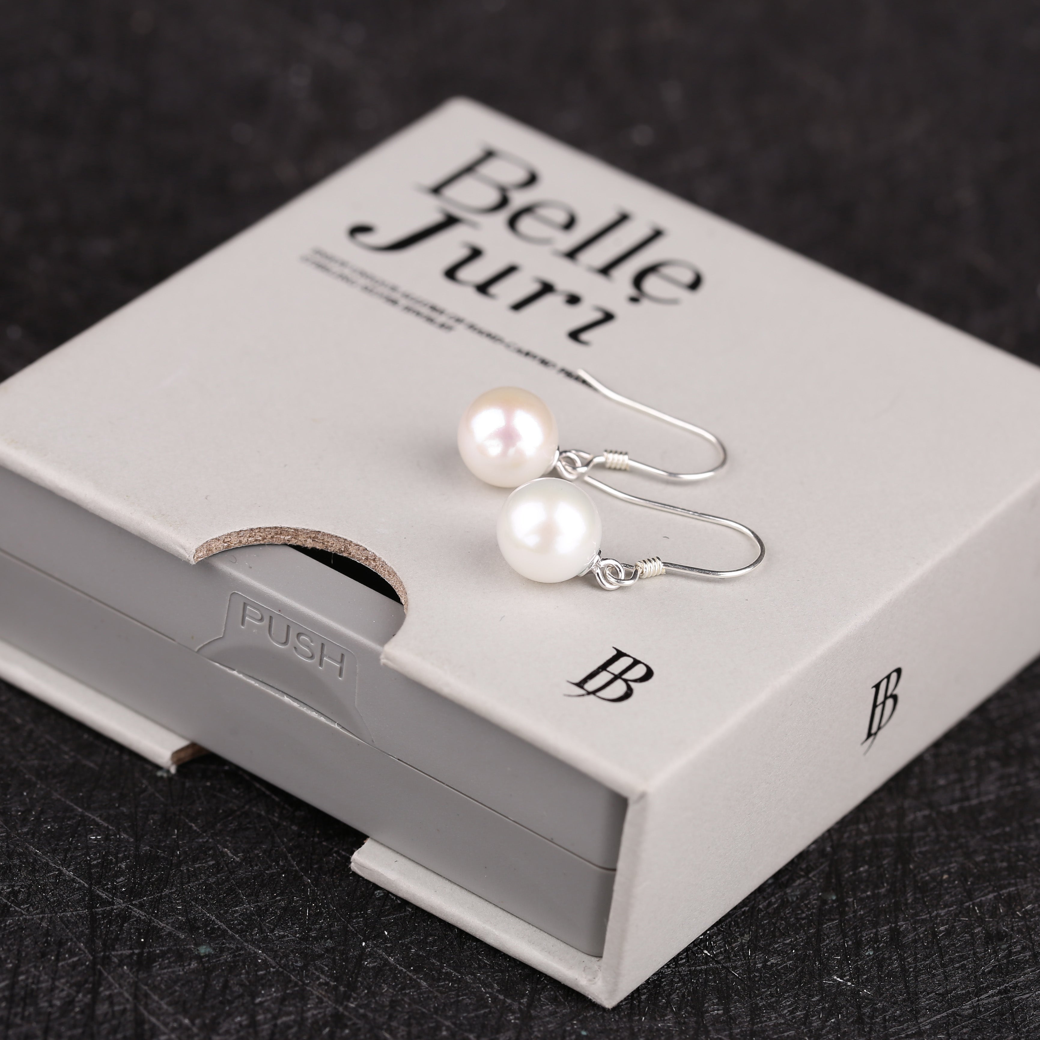 Minimalist Pearl Dangle Drop Earrings