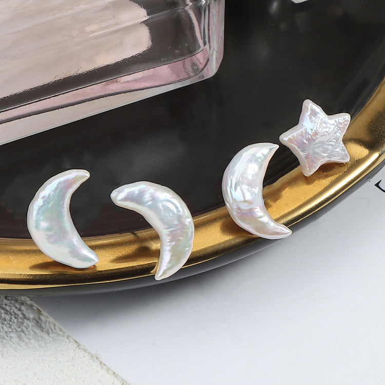 Moon & Star Baroque Pearl Earrings
