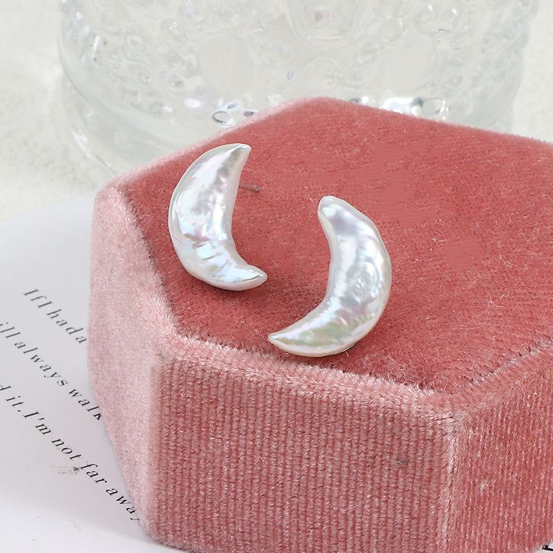 Moon & Star Baroque Pearl Earrings