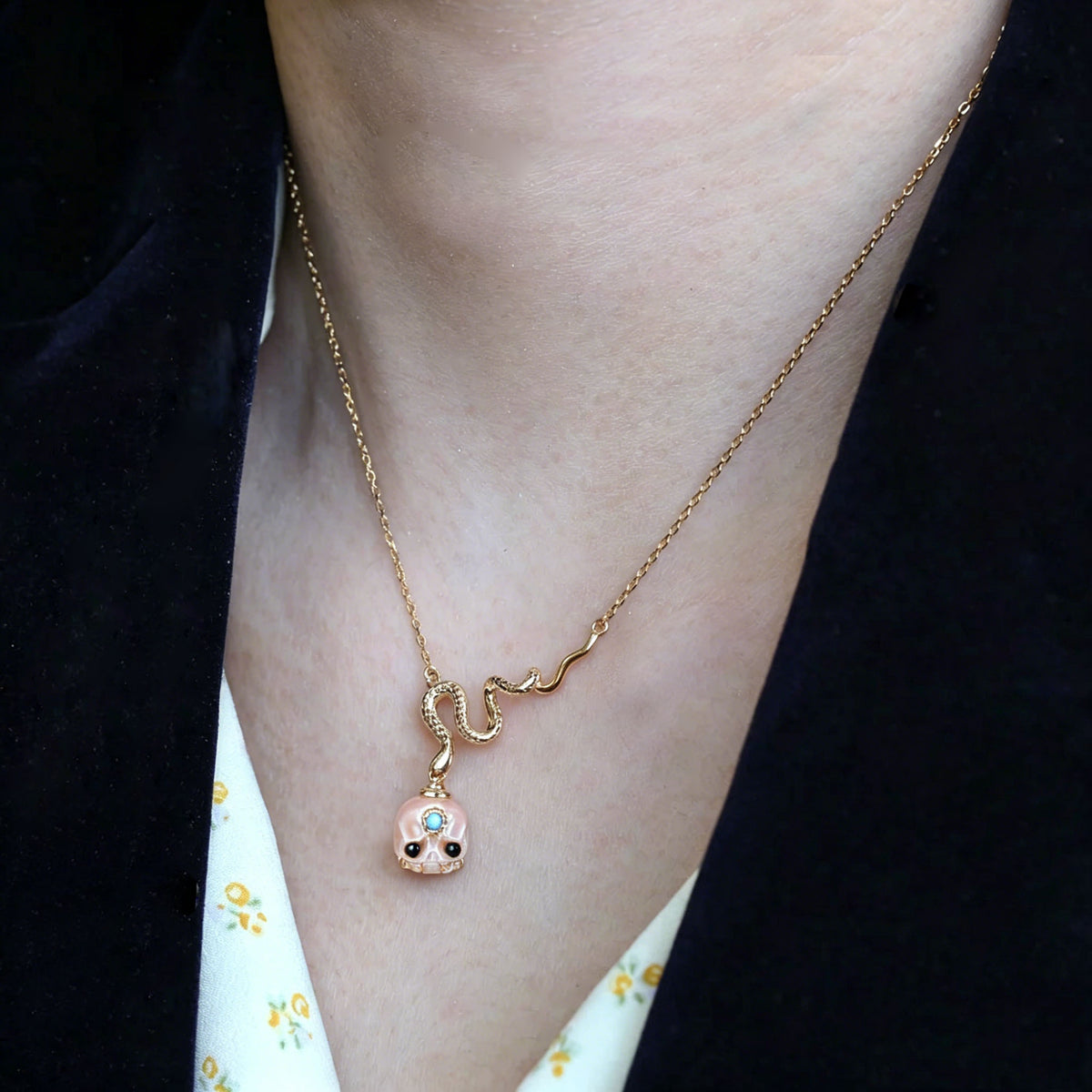 Collana del cranio perla del digata albero di Natale