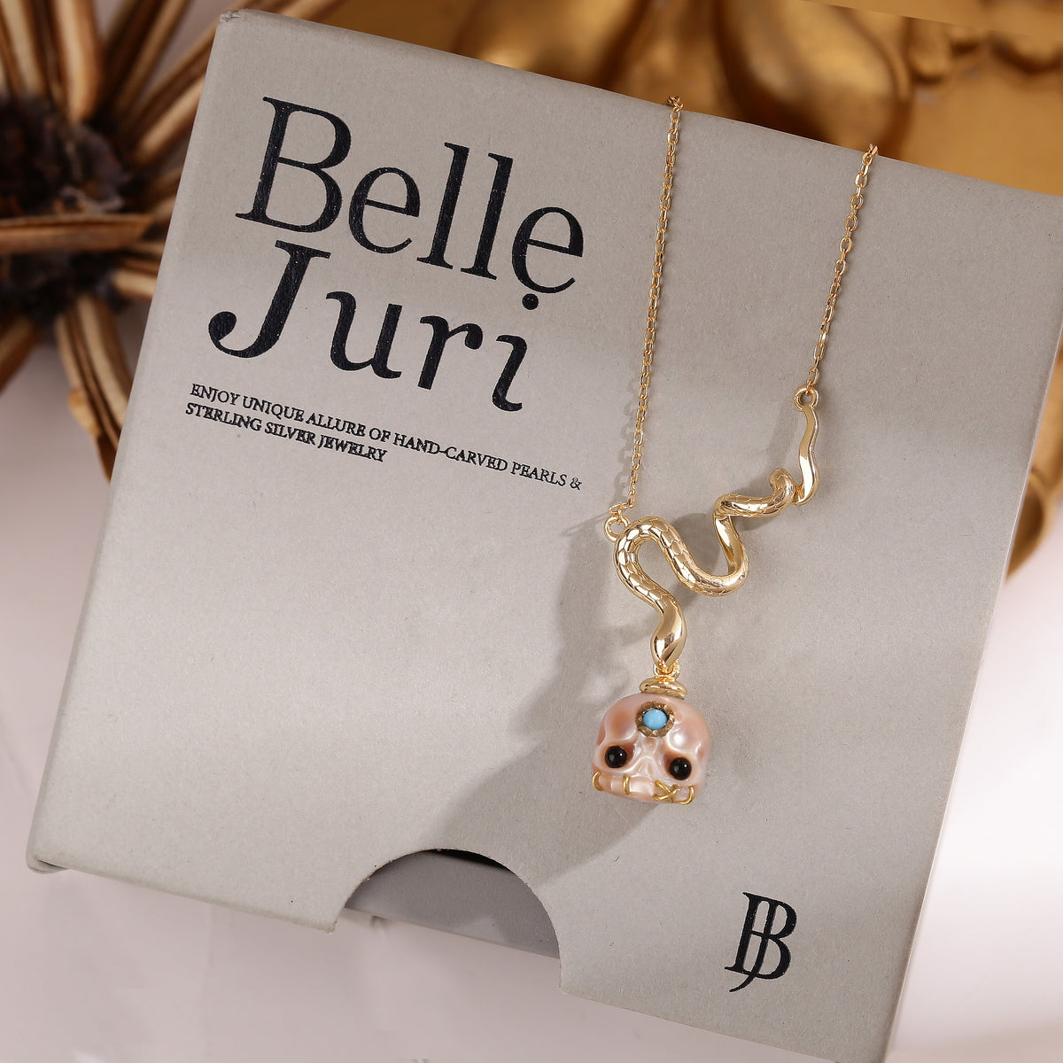 Collana del cranio perla del digata albero di Natale