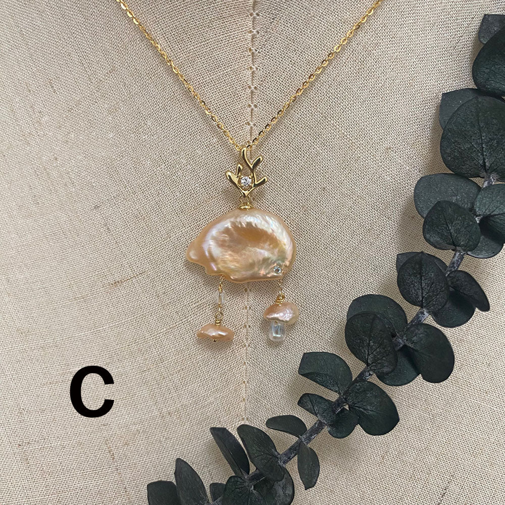 Natural Pearl Irregular Cloud Baroque Pendant