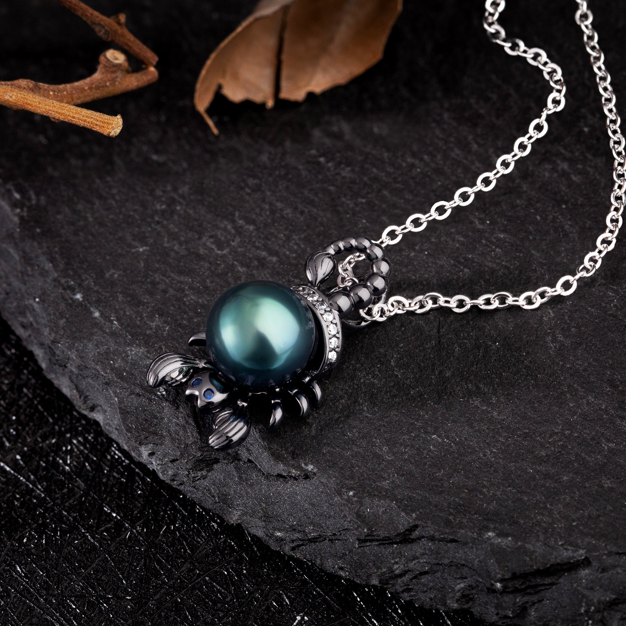 Natural Tahitian Pearl Scorpion Necklace