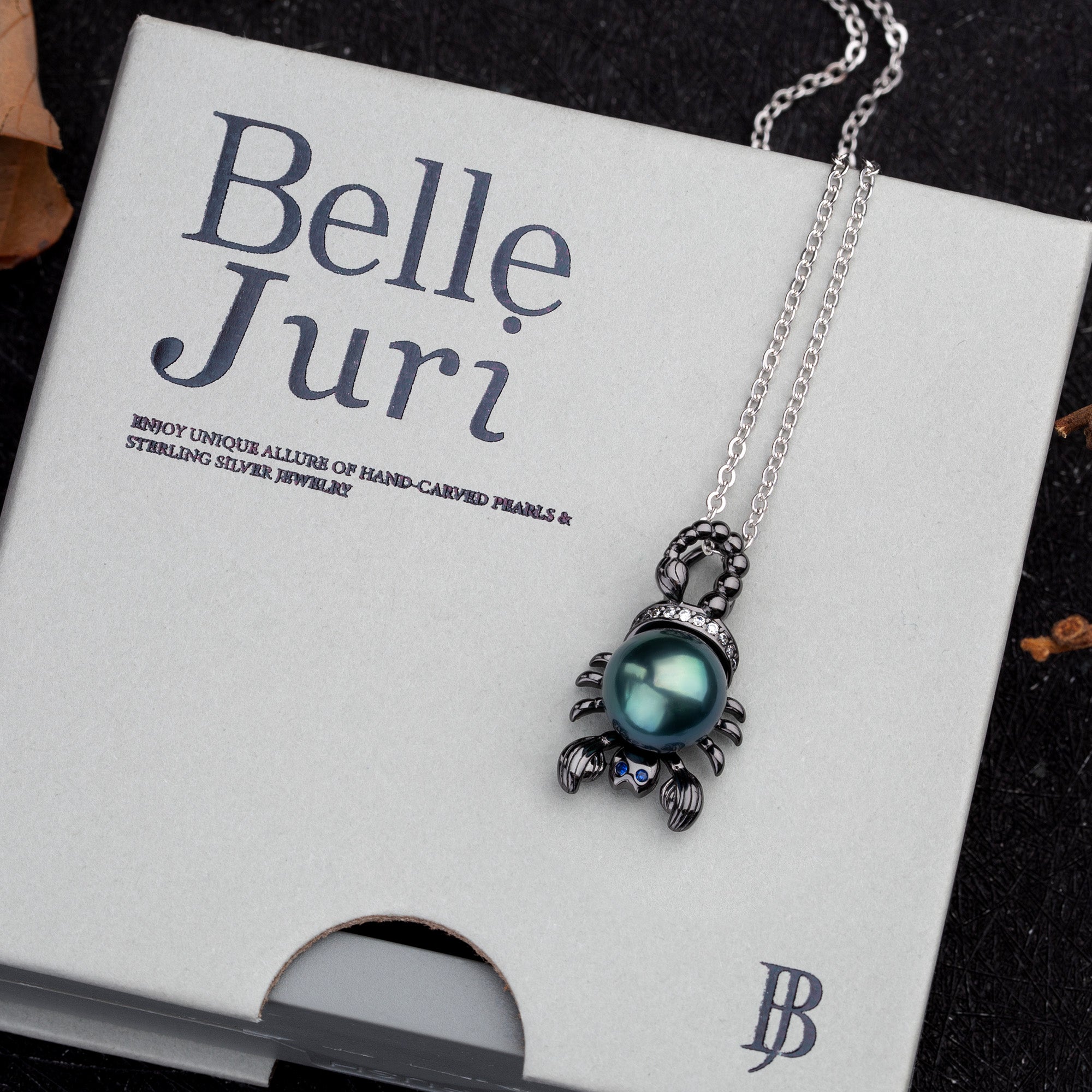 Natural Tahitian Pearl Scorpion Necklace