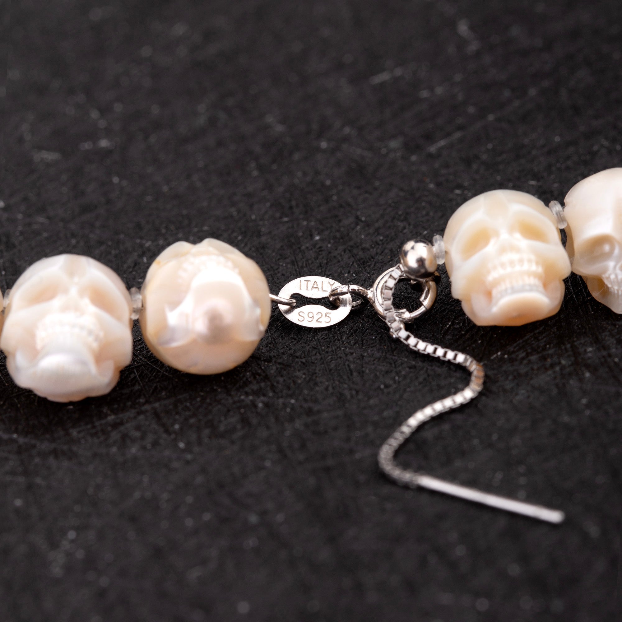 Silvia Pearl Skull Necklace