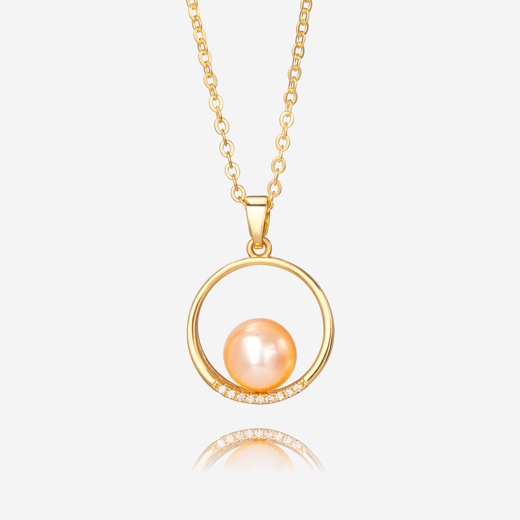 Pearl on Ring Band Pendant