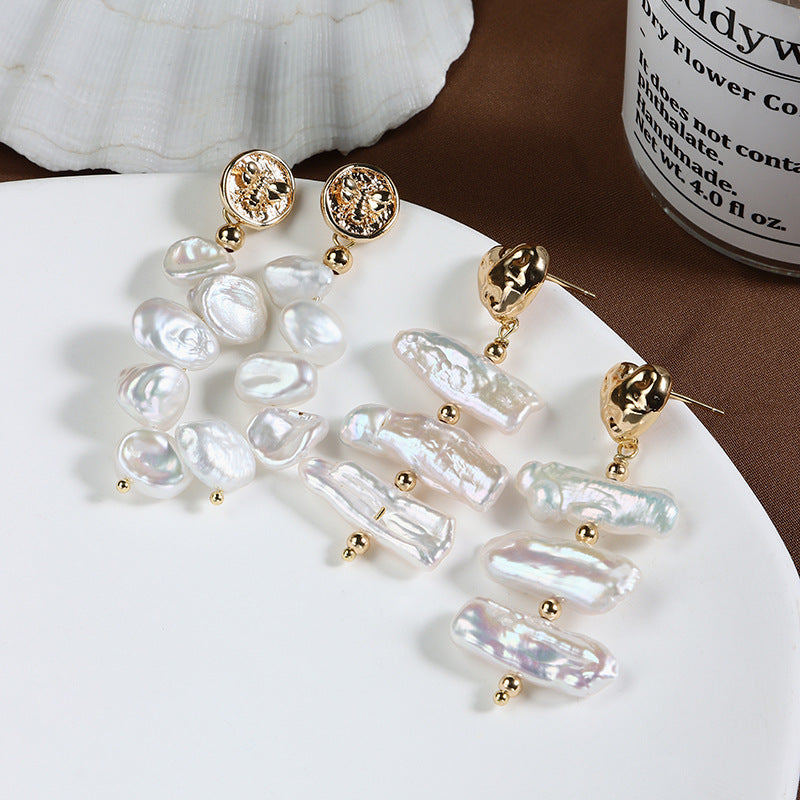 Romantic Baroque Pearl Drop Earrings