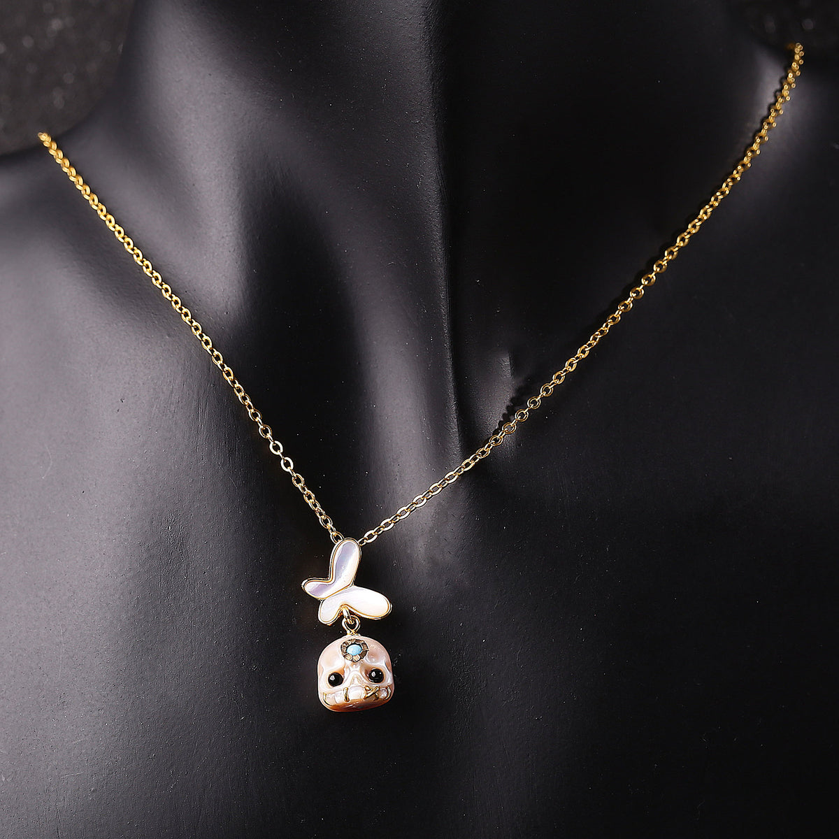 Collana del cranio perla del digata albero di Natale