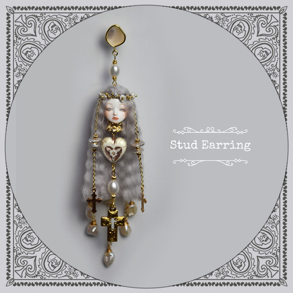 Vintage Handcrafted Cosette Doll Earrings