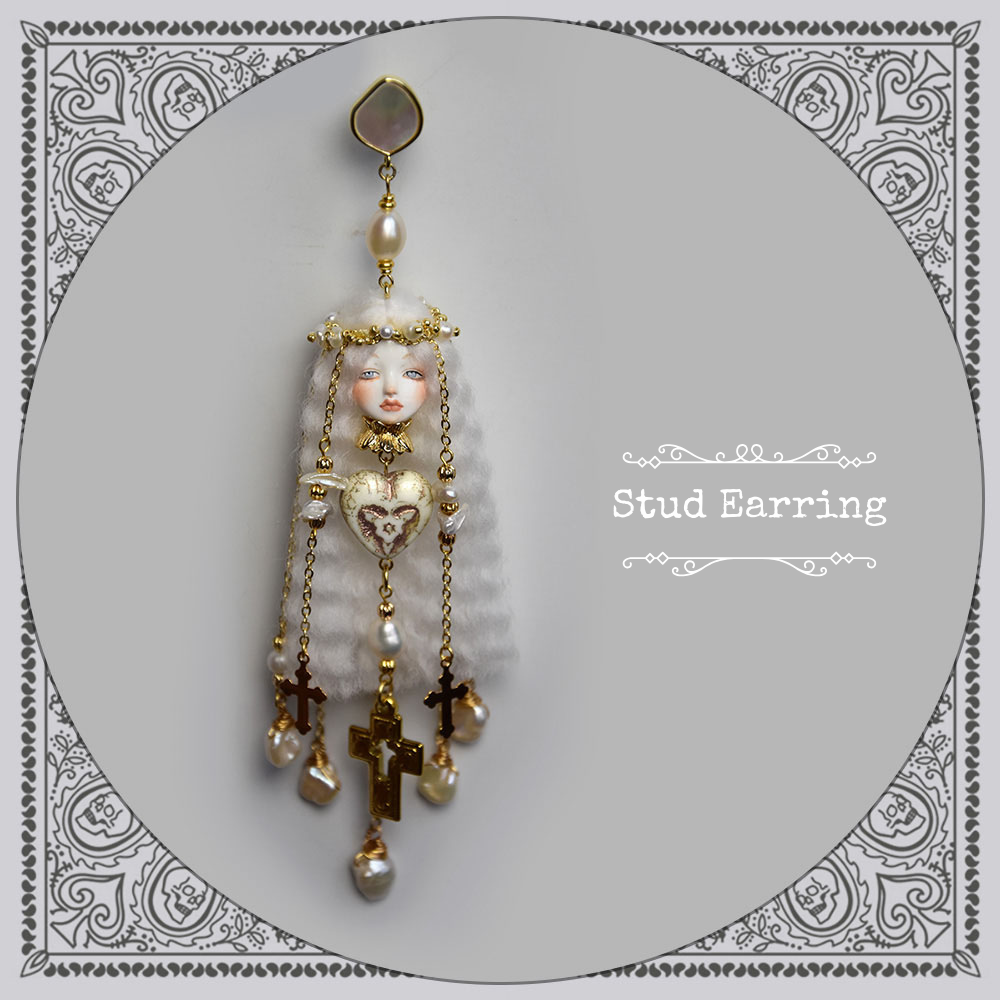 Vintage Handcrafted Cosette Doll Earrings