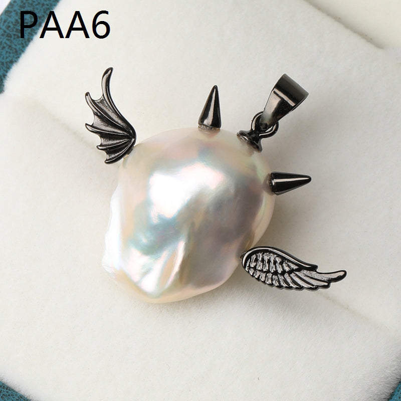 Whimsical Baroque Pearl Monster Pendant