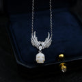 Cz Cablo de calavera de perlas de alas de plumas CZ