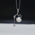 Belle Juri 12 Zodiac Signs Aquarius Pearl Skull Necklace