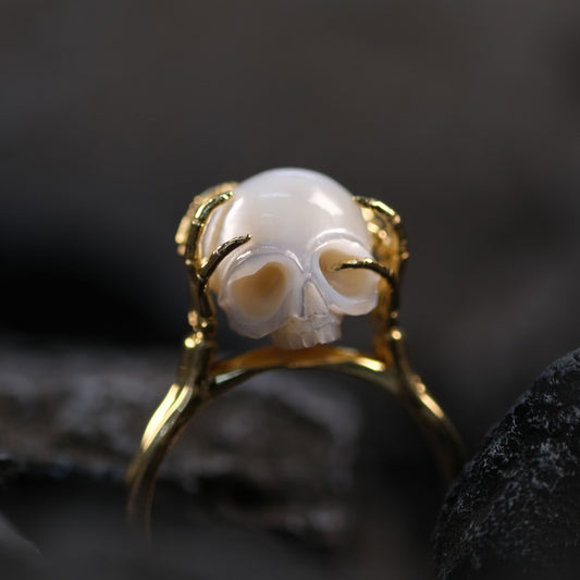 Be A Thinker Pearl Cranium Ring